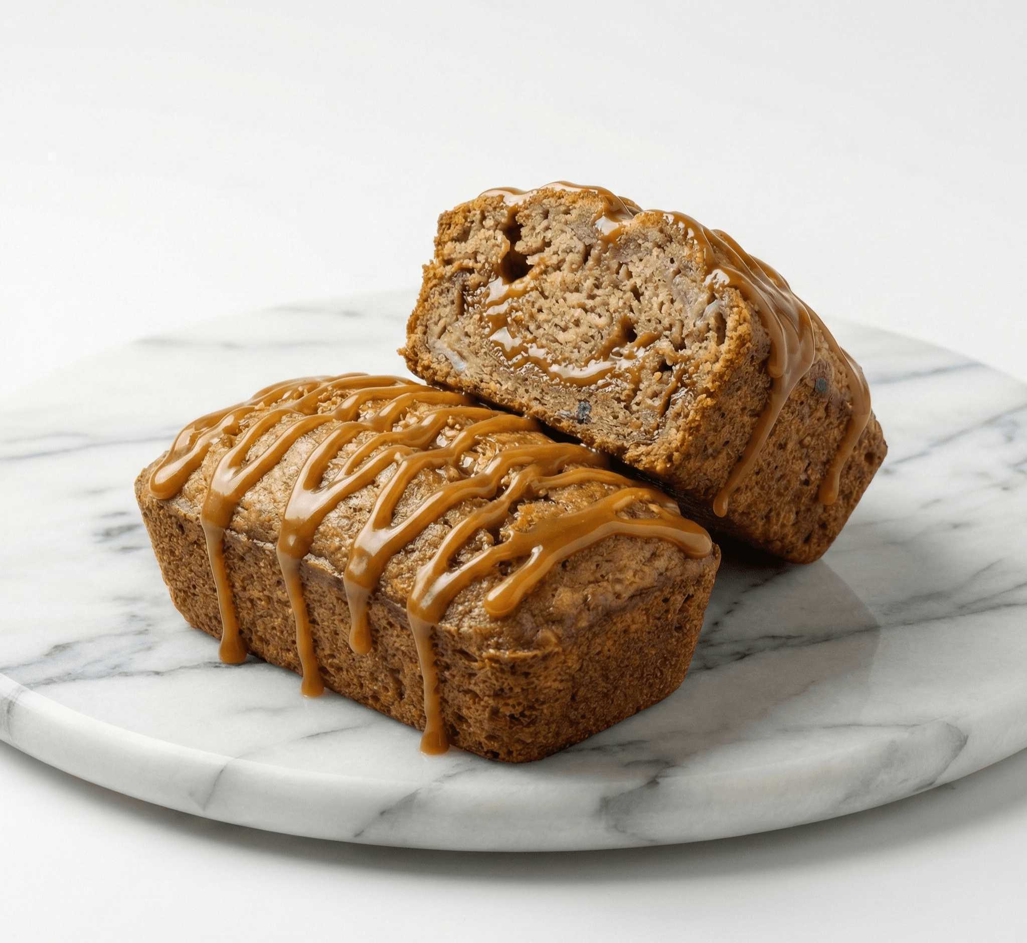 Banana caramel drizzle loaf